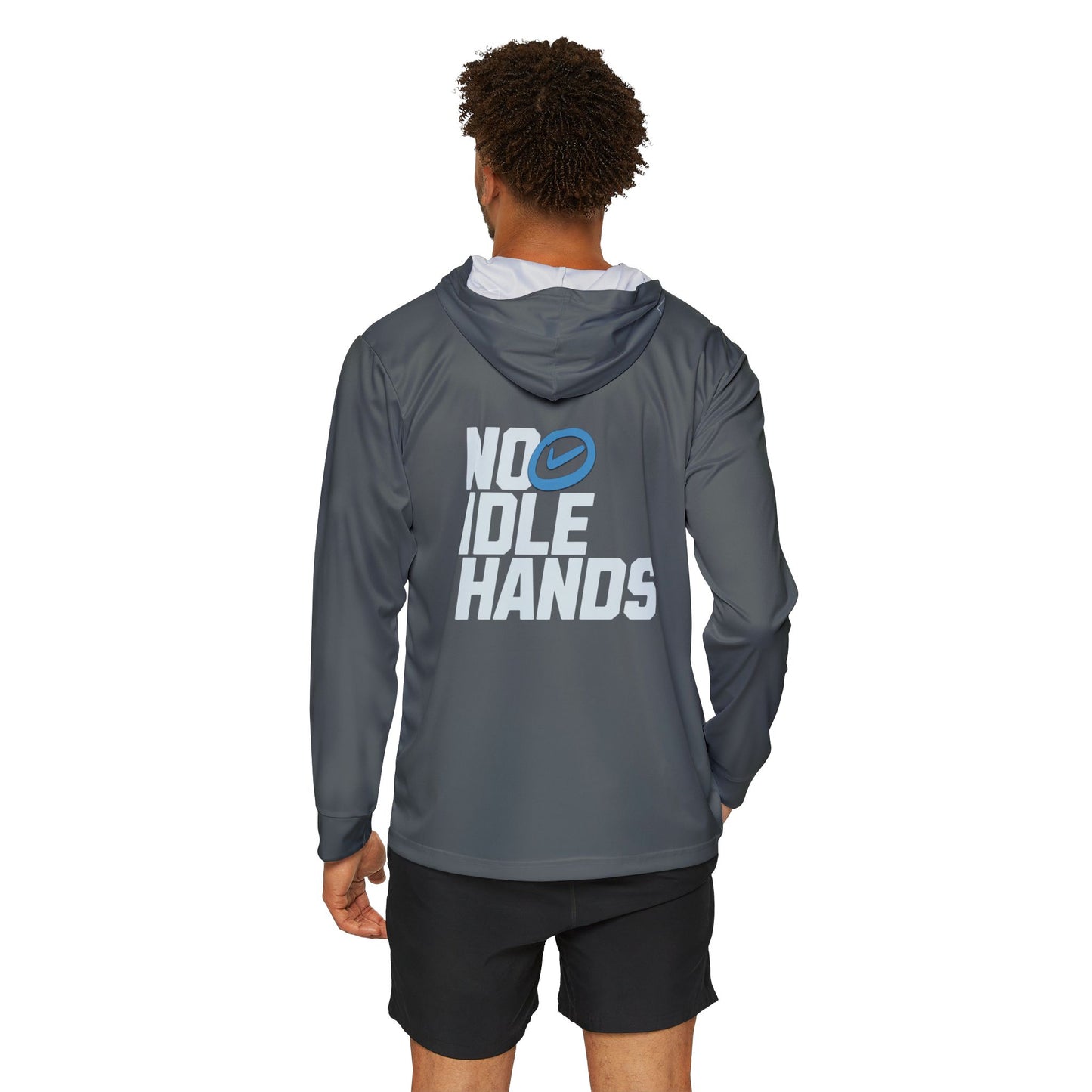 Men's Sports Warmup Hoodie, Athletic Hoodie, Workout Gear, No Idle Hands Design, Gym Apparel, Activewear for Men