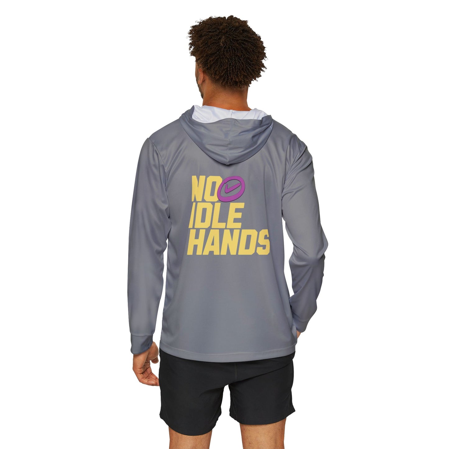 Men's Sports Warmup Hoodie, Athletic Hoodie, Workout Gear, No Idle Hands Design, Gym Apparel, Activewear for Men
