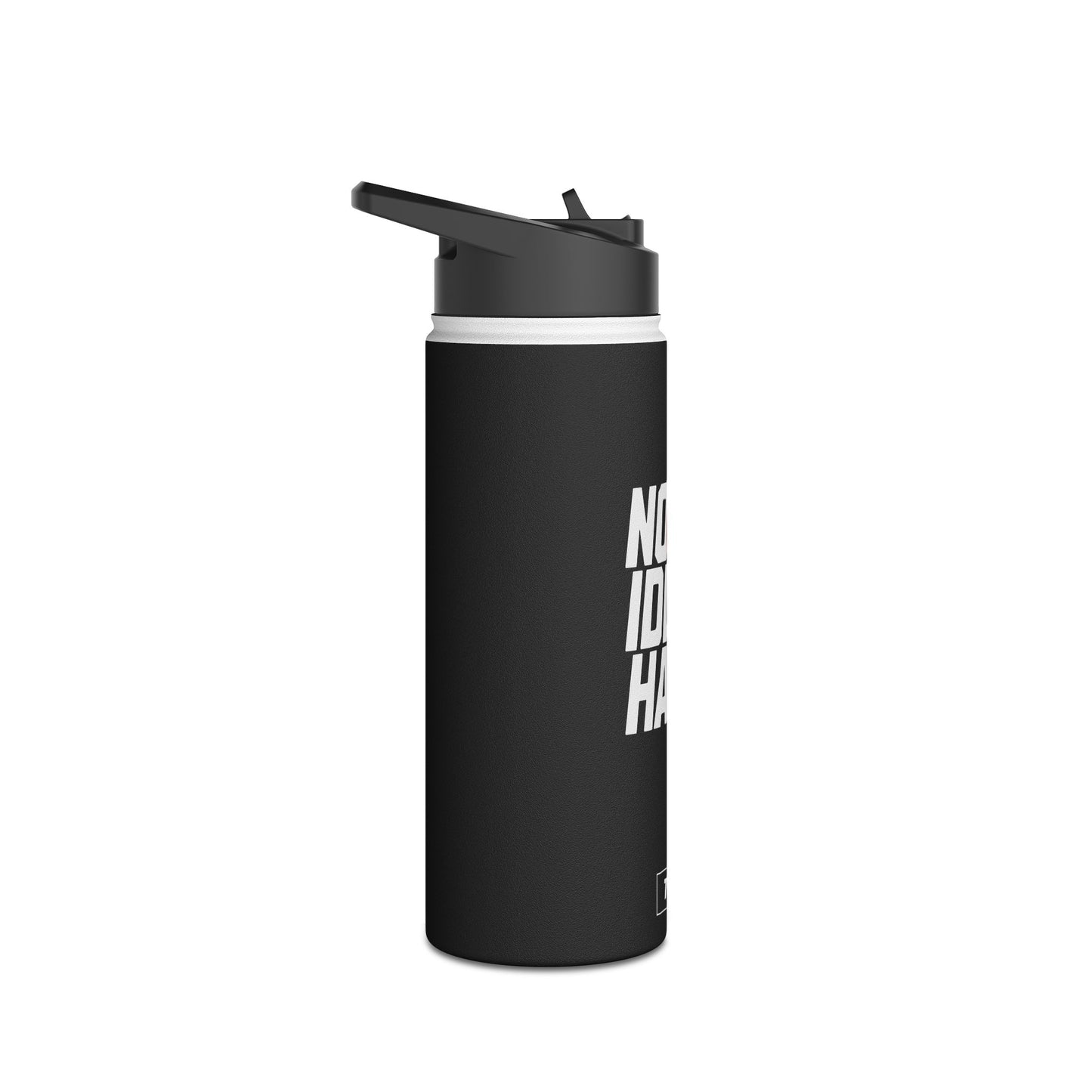 Sleek Stainless Steel Water Bottle | No Idle Hands | Workout Essential, Gifts for Fitness Lovers