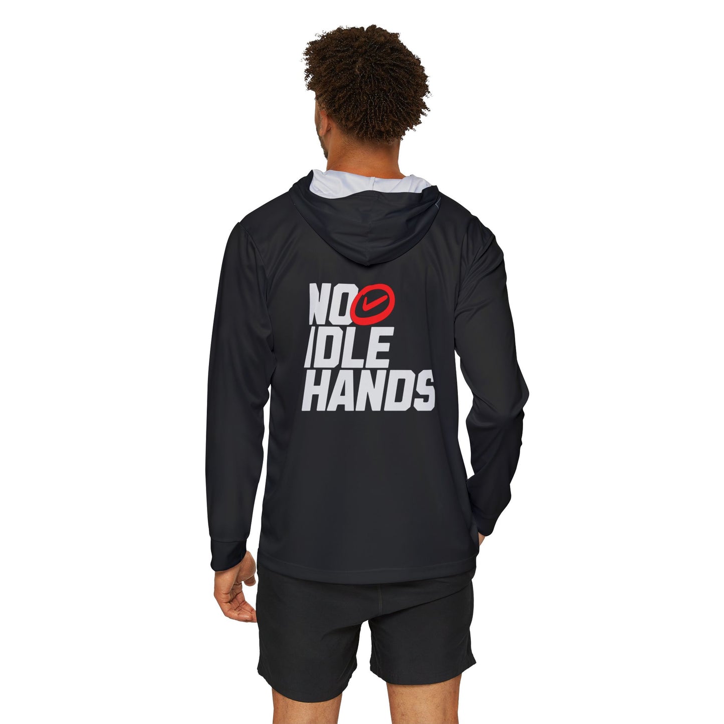 Men's Sports Warmup Hoodie, Athletic Hoodie, Workout Gear, No Idle Hands Design, Gym Apparel, Activewear for Men