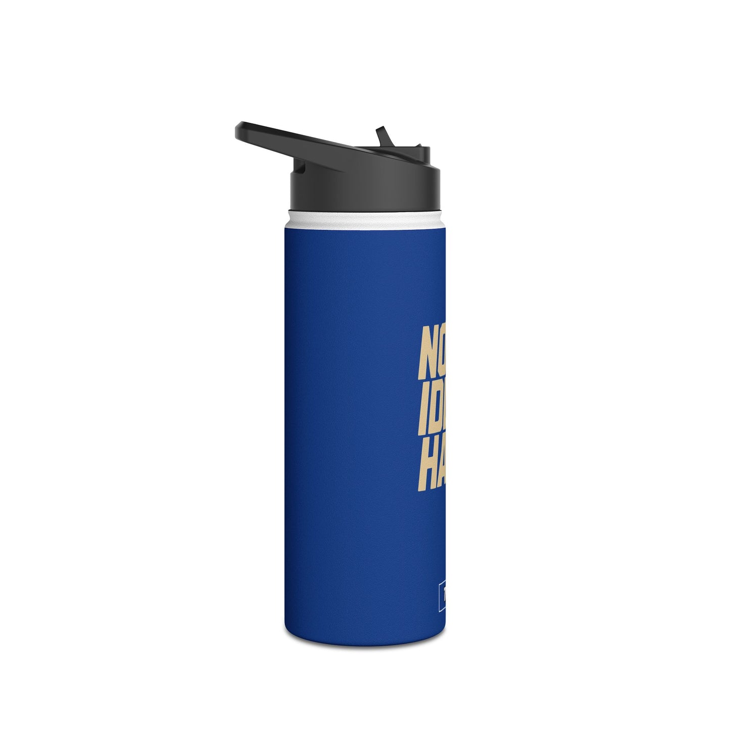 Sleek Stainless Steel Water Bottle | No Idle Hands | Workout Essential, Gifts for Fitness Lovers