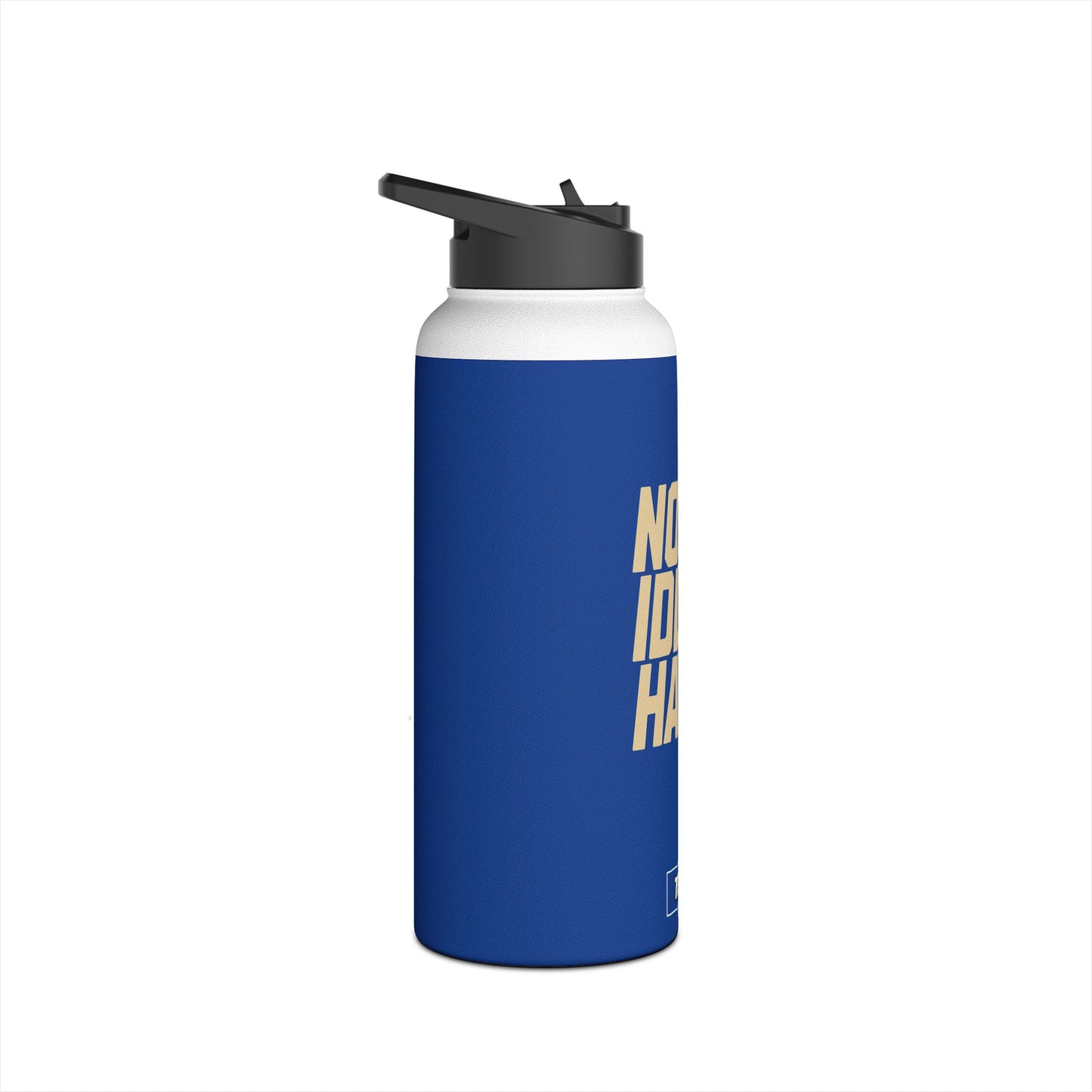Sleek Stainless Steel Water Bottle | No Idle Hands | Workout Essential, Gifts for Fitness Lovers