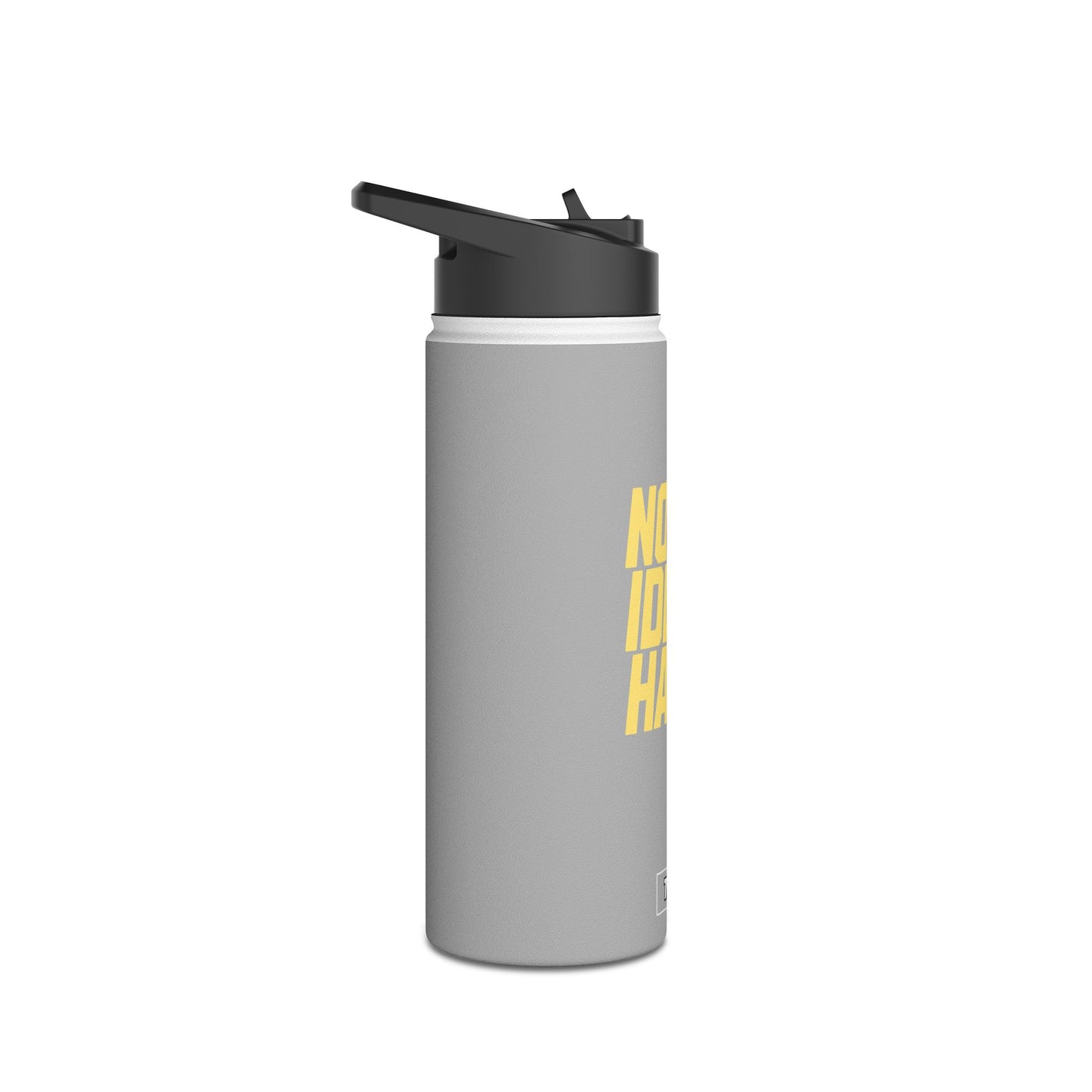 Sleek Stainless Steel Water Bottle | No Idle Hands | Workout Essential, Gifts for Fitness Lovers