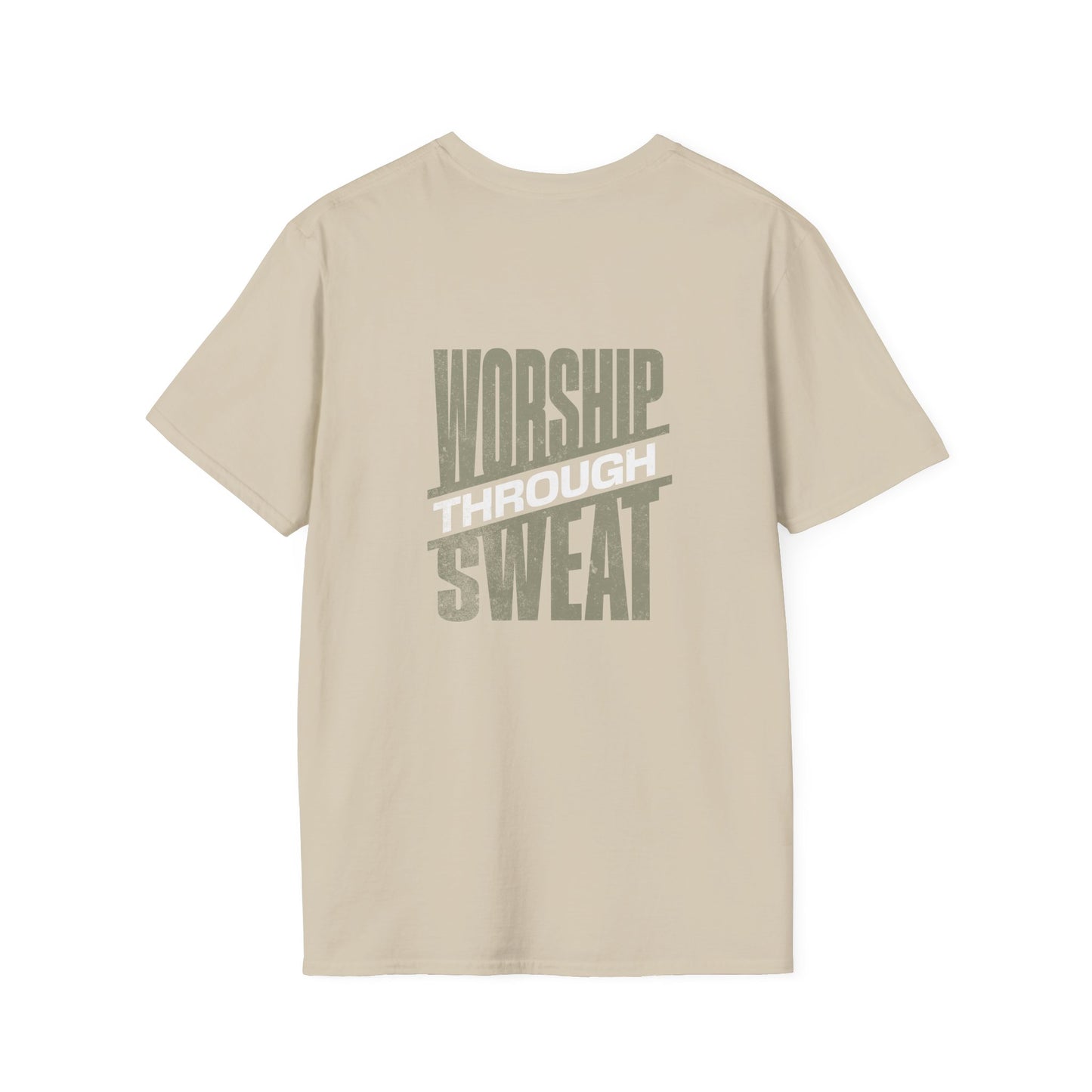 Worship Through Sweat – Unisex Softstyle T-Shirt
