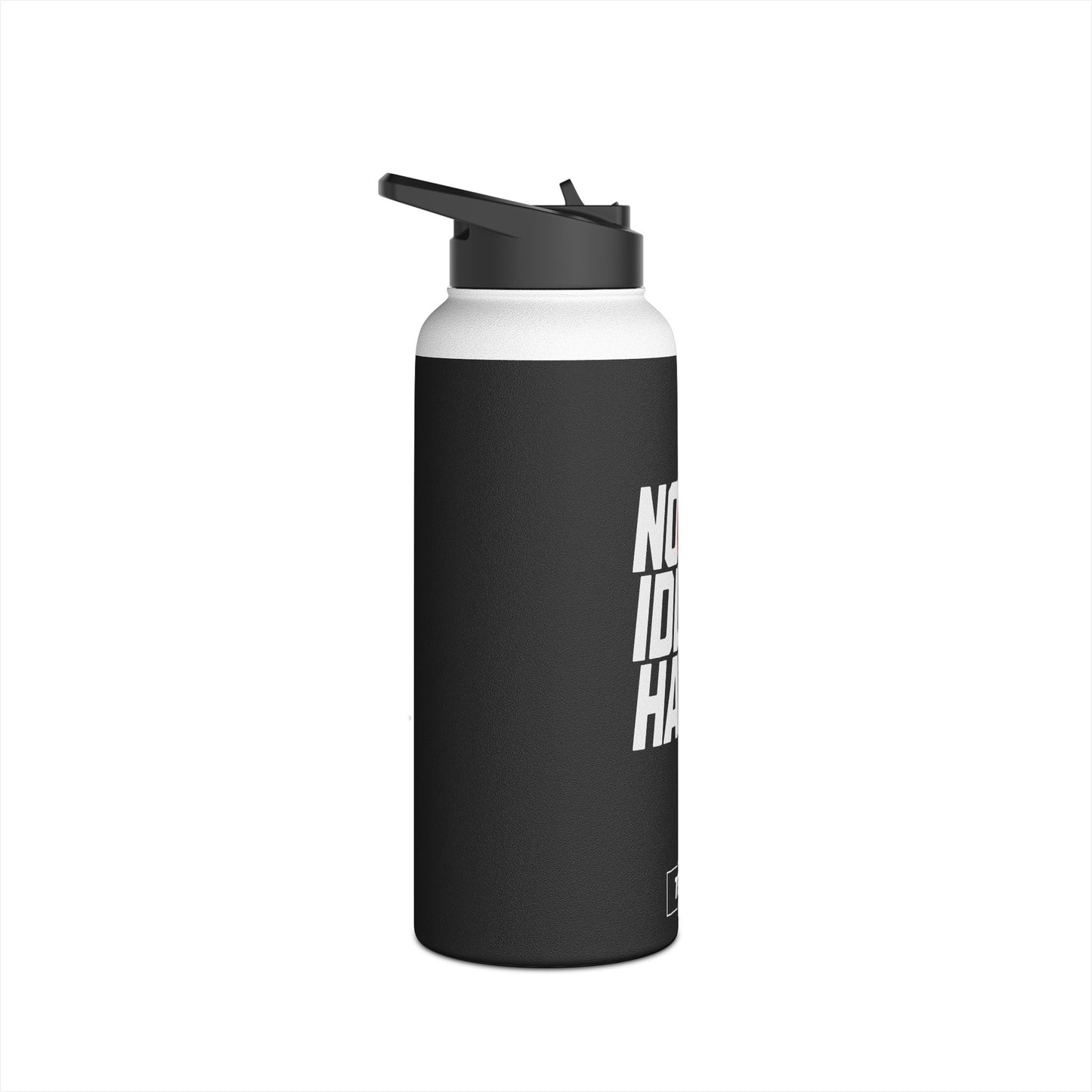 Sleek Stainless Steel Water Bottle | No Idle Hands | Workout Essential, Gifts for Fitness Lovers