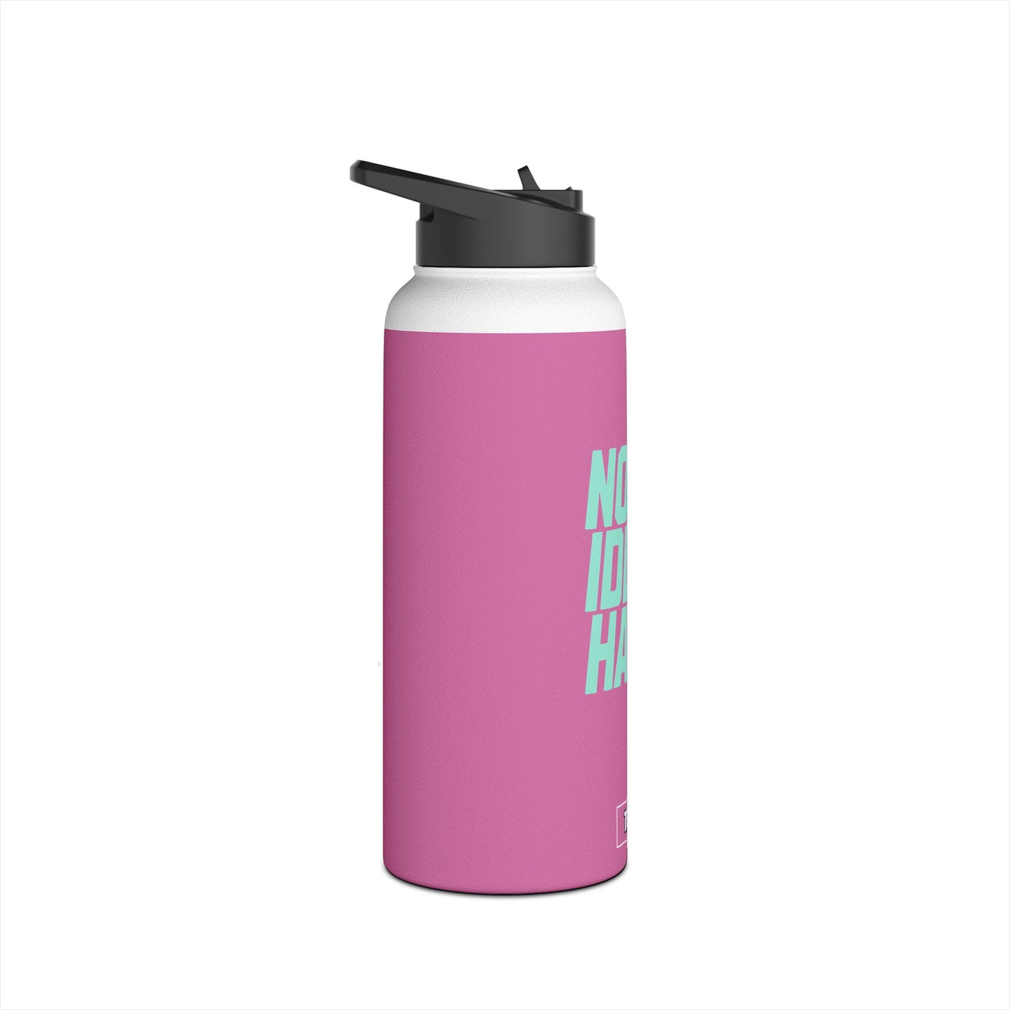 Sleek Stainless Steel Water Bottle | No Idle Hands | Workout Essential, Gifts for Fitness Lovers