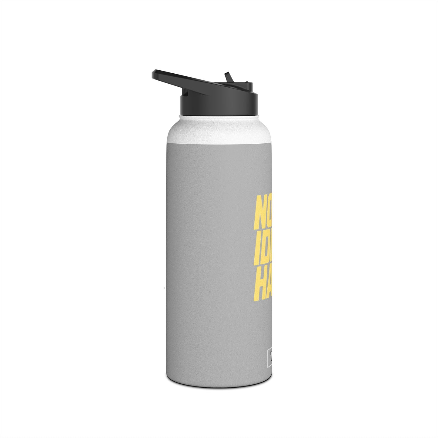 Sleek Stainless Steel Water Bottle | No Idle Hands | Workout Essential, Gifts for Fitness Lovers